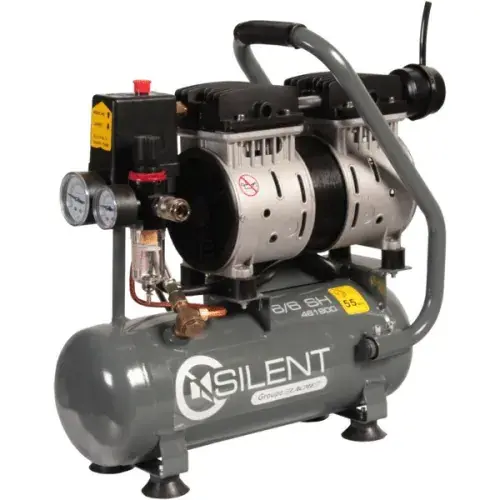 Compresseur silencieux portable 6L – 3,6 m³/h