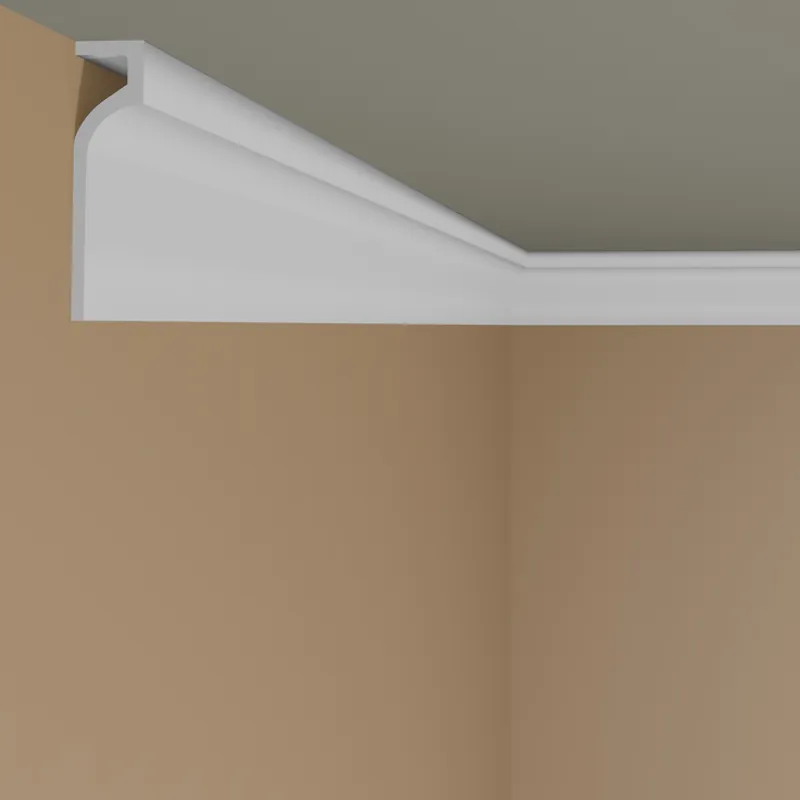 Elite Decor | Cornière intérieure "P895" | Polyuréthane | 31.6 x 130 x 200 mm | Blanc | Angle pour moulures