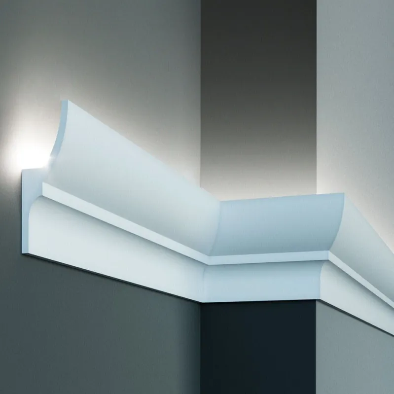 Elite Decor | Angle intérieur "KF712" | Polyuréthane | 55 x 100 x 200 mm | Blanc | Angle pour moulures
