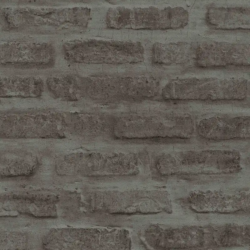 A.S. Creation Elements | 374223 | papier peint intissé pierre brique | 0.53 m x 10.05 m | gris