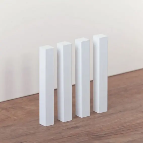 Jonctions universelles Bloc blanc Lot de 4 angles universels iintérieur, extérieur, embouts en bois PROVISTON