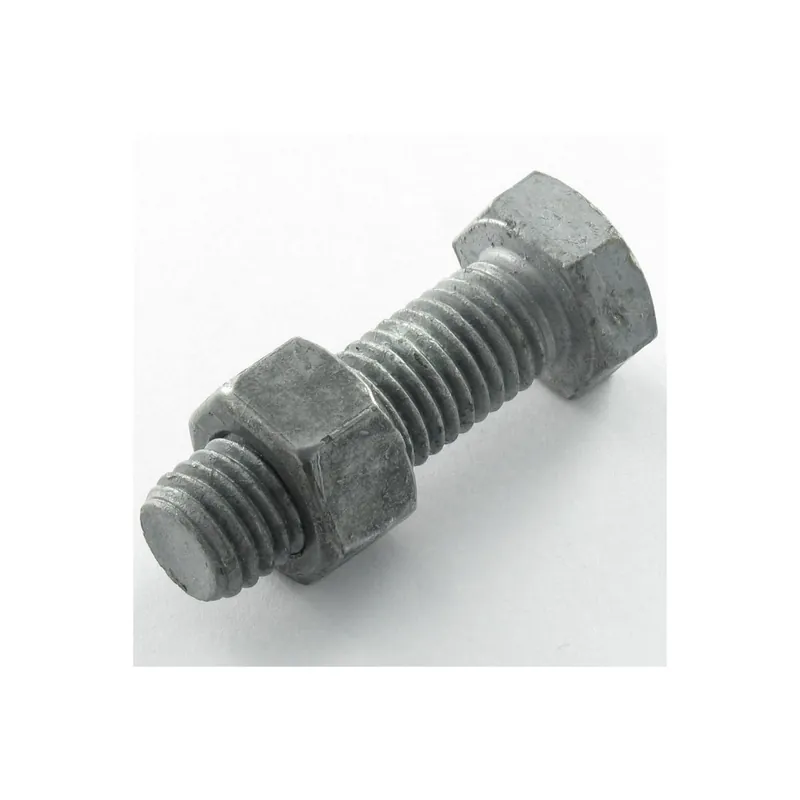 20 x Boulon (vendu avec Ecrou) Tête hexagonale TH M24X50 Classe 8.8 SB Forte tenue à la corrosion Acier galvanisé à
