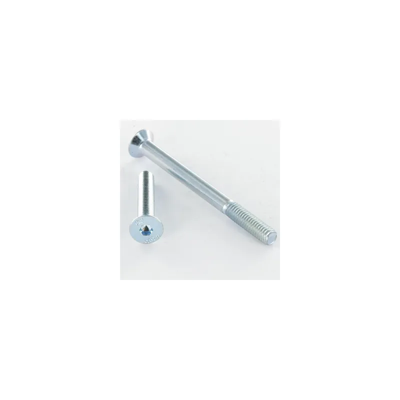 1 x Vis métaux FHC tête fraisée empreinte hexagonale creuse M6X80 Filetée sur 18 Classe 10.9 Clé de 4 HC4 Acier