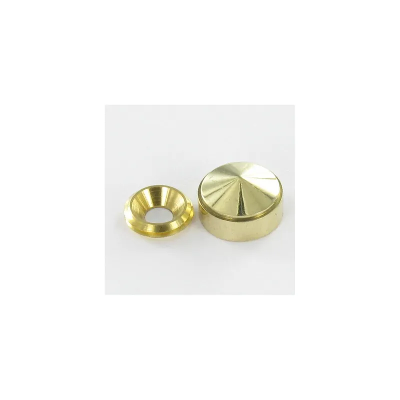 1 x Rosace conique ou cache vis (1 rosace et 1 cuvette de vis) Laiton Diamètre 25 Pour Vis M8