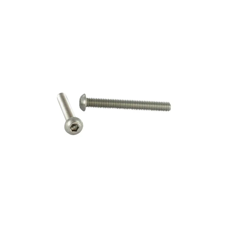 1 x Vis métaux Inviolable BHC (Tête Bombée Hexagonal creux) avec téton M5X16 Inox A2