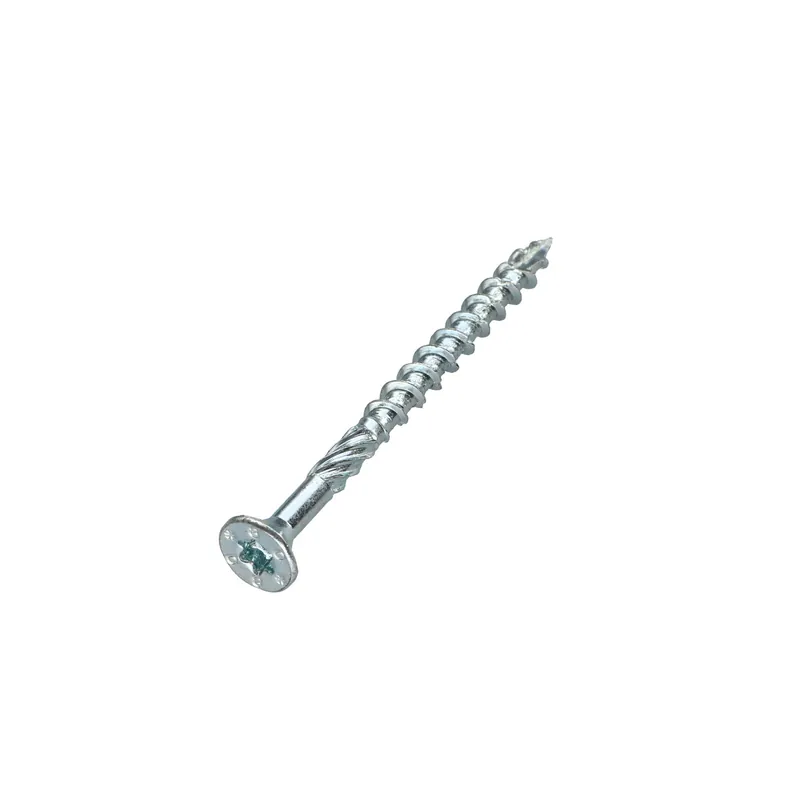 1 x Vis charpente TEKOR Tête fraisée Cranté TORX T30 6X90 Filetée sur 50 Pointe antifendage type 17 Acier zingué