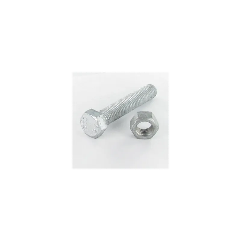1 x Boulon (vendu avec Ecrou) Tête hexagonale TH M12X170 Filetée sur 150 Classe 6.8 Forte tenue à la corrosion Acier