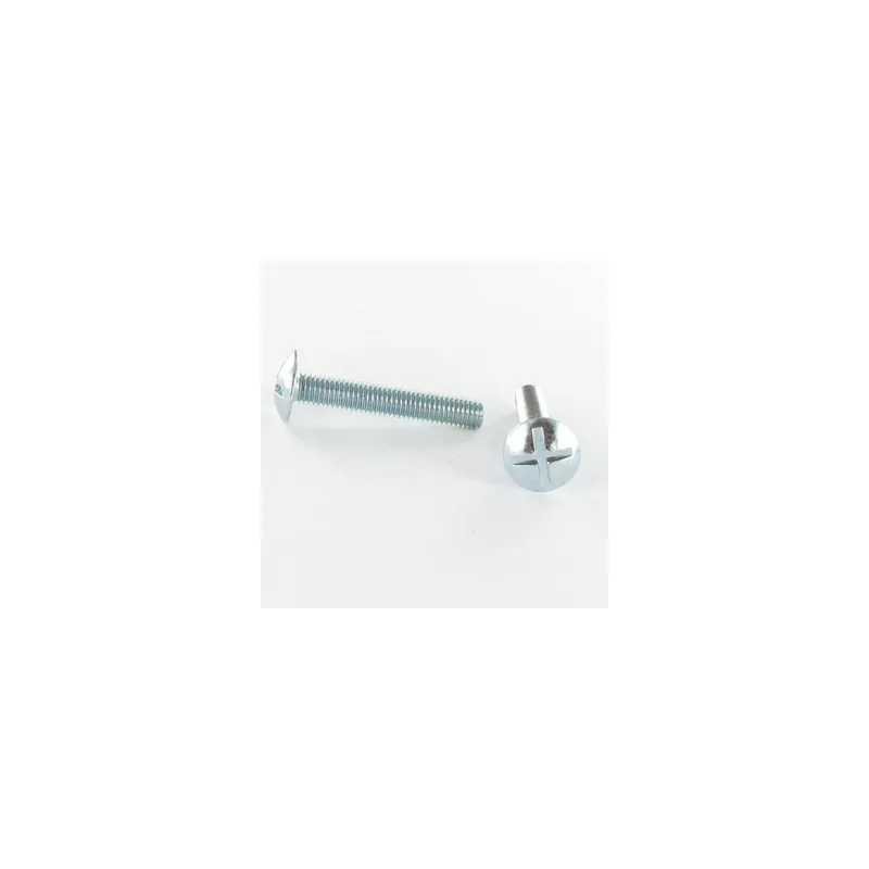 1 x Vis Poelier Fendue En Croix M5X50 Filetage total Inox A2