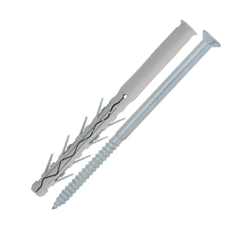 1 x Cheville Longue Nylon 8X120 + Vis Tête fraisée TORX Acier zingué