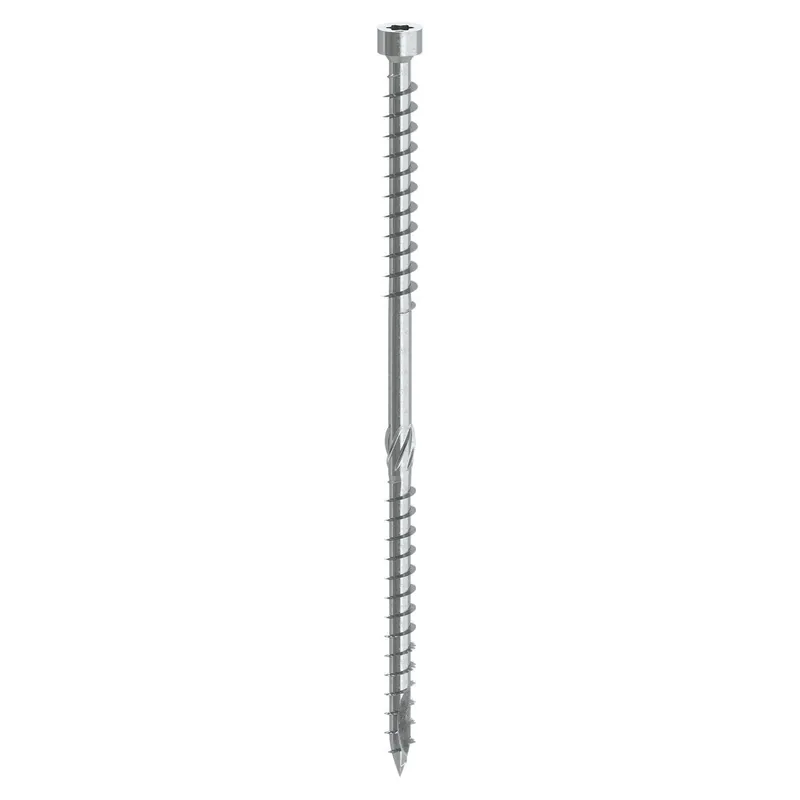 1 x Vis de sarking Tête cylindrique TC double filetage TORX T40 8X195 Acier zingué
