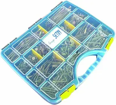 Coffret 1055 vis bois aggloméré bichromaté filetage total et partiel