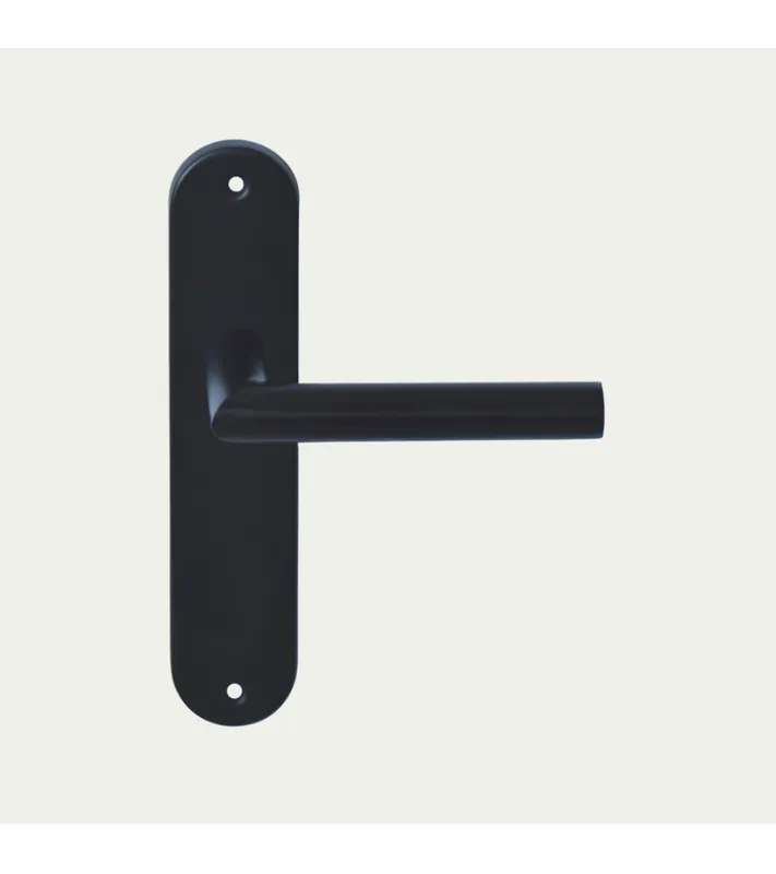 Poignée de porte sur plaque 165 mm finition noire – modèle Altesse