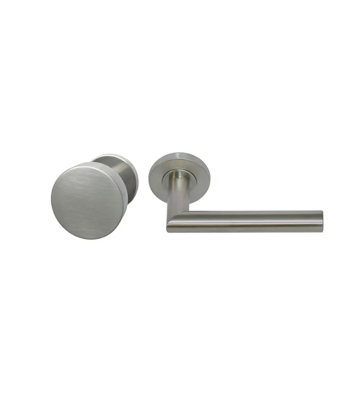 Ensemble de poignées palières rondes en inox – model Altesse/Cylindre Plat