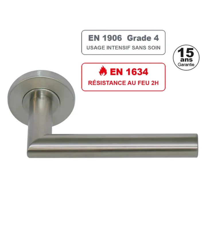 Poignée de porte ALTESSE en inox 304, Grade 4 usage intensif sans soin