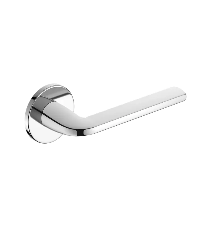 Poignées de porte chrome poli Scandi rondes slim