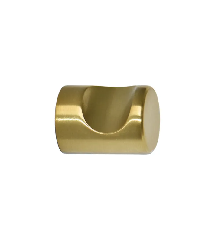 Bouton de meuble à encoche or satiné/mat Ø20 mm