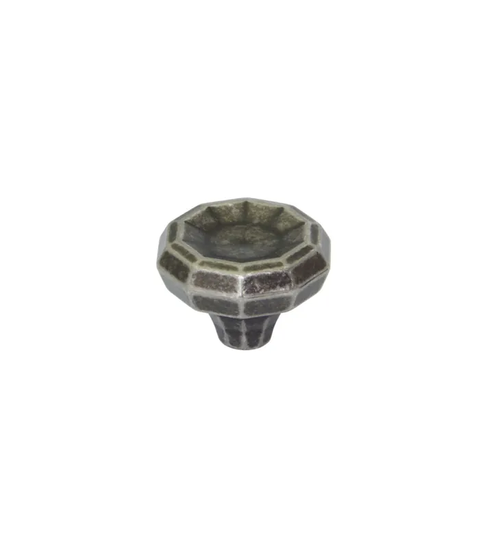 Bouton de meuble vieil argent CAMPANA