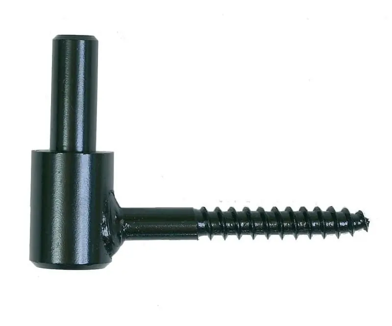 Gond de volet bois Ø14 mm noir en acier – à visser